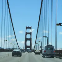 Die Golden Gate Bridge. Mit der anderen Hand hab ich telefoniert.