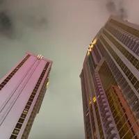 Unser Hotel von unten